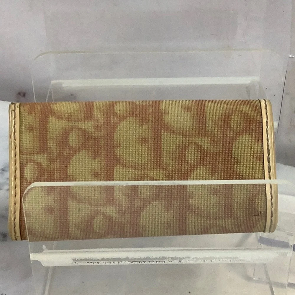 Dior Tan and Pink Wallet and Accessory Key Set